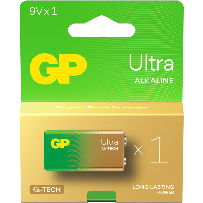 GP 9V Ultra Alkaline Battery Single Card