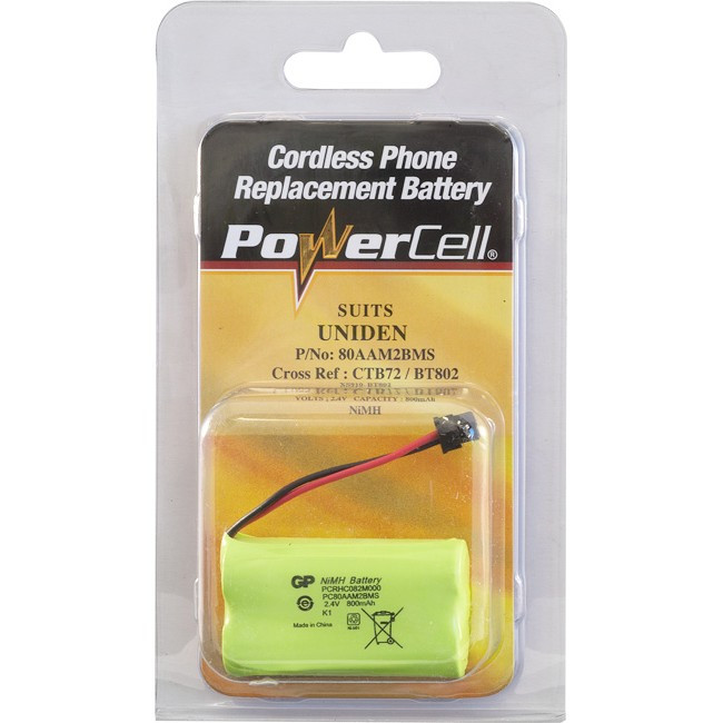 POWERCELL 2.4V Nimh 800Mah Battery Suits Uniden Cordless Phone