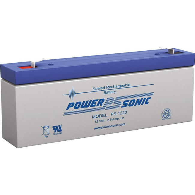 POWER SONIC 12V 2.5Amp Sla Battery F1 Terminal Sealed Lead Acid