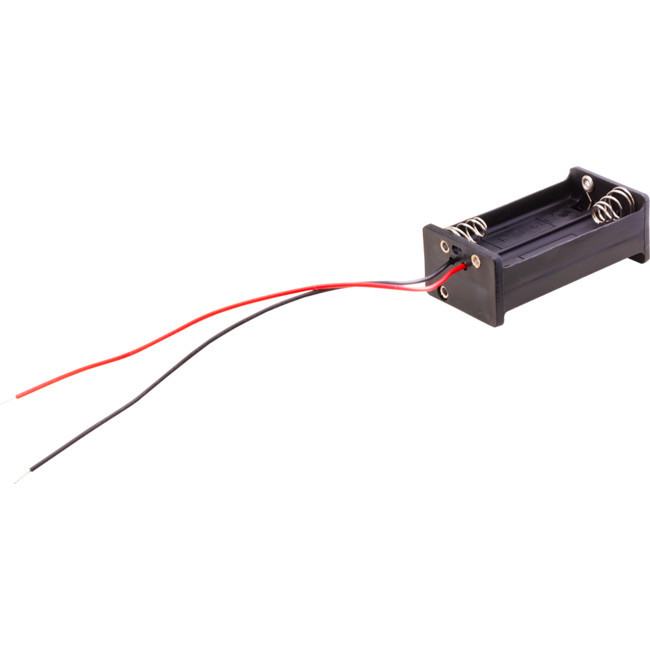 Um3X4 Aa Battery Holder With Leads Holds 4X Batteries