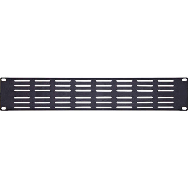 Vented Rack Panel 2 Ru 19" Black