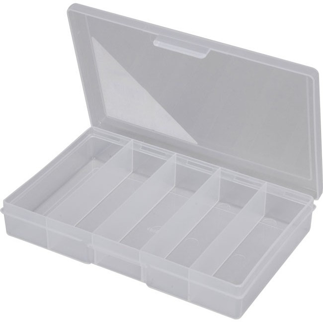 FISCHER PLASTIC 5 Compartment Storage Box Small Plastic Case