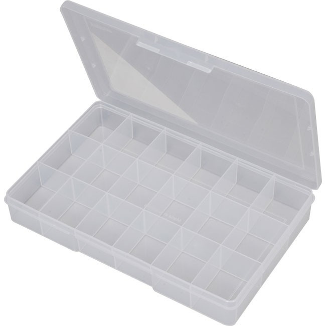 FISCHER PLASTIC 18 Compartment Storage Box Large Plastic Case
