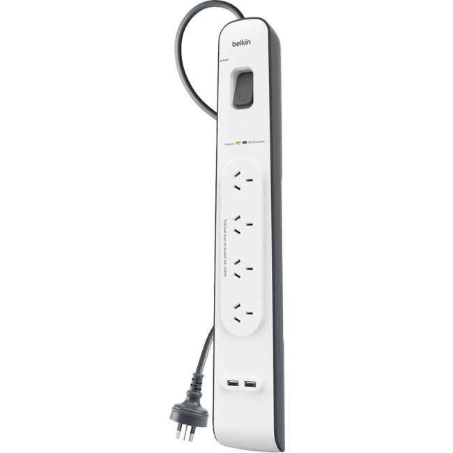 BELKIN 2.4 Amp Usb Charging 4 Way Power Board Surge Protection