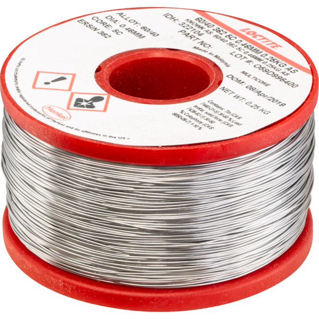 LOCTITE 60/40 250G 0.46Mm Solder 60% Tin, 40% Lead - Multicore