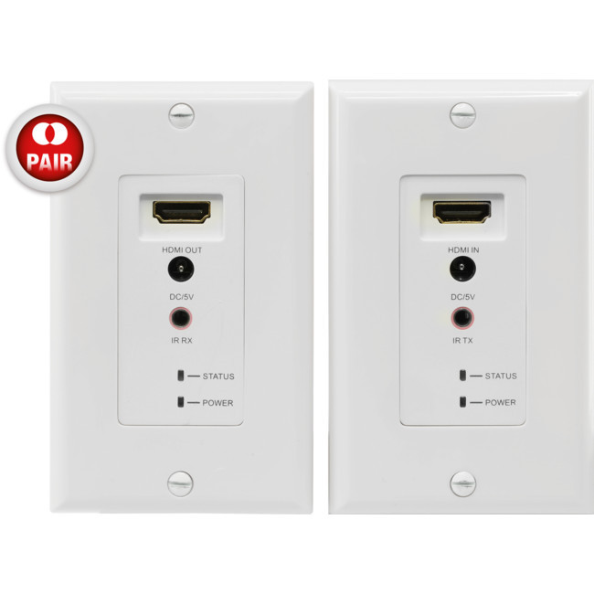 PRO2 Hdmi Over Cat5E/6 Wall Plate 60M Distance With Ir Remote