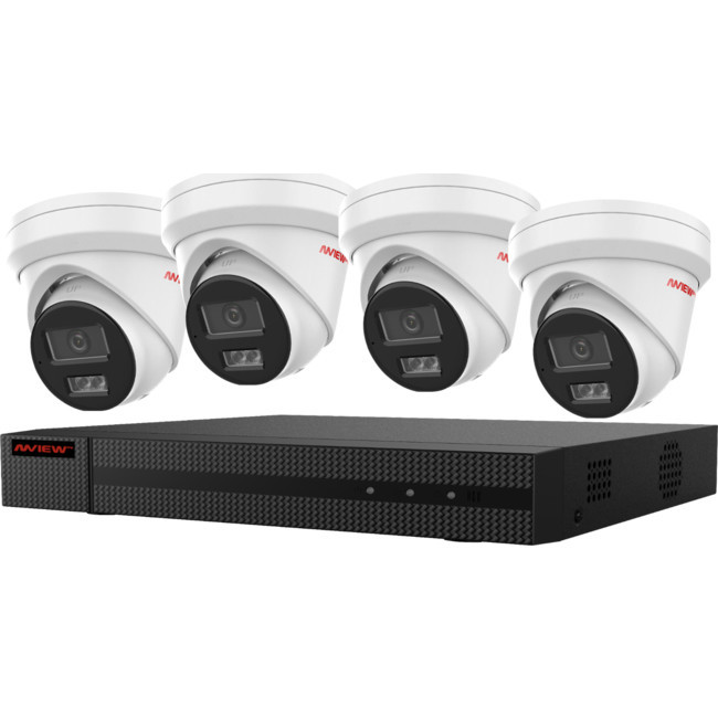 NESS 6Mp Ip Cctv Kit Nview 8Ch Nvr & 4 Turret Cameras