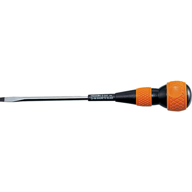 HOZAN Slotted Screwdriver Ball Shaped Handle