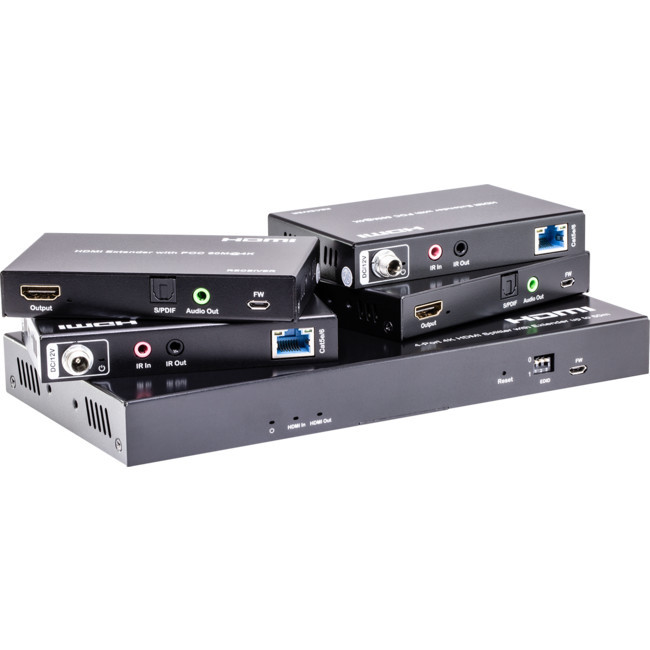 PRO2 4K Hdmi Over Cat5/6 Splitter Extender Kit 1 Transmitter 4 Receivers