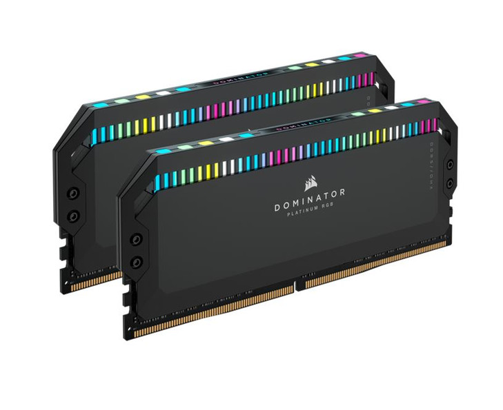 Corsair DOMINATOR® Platinum RGB 32GB (2x16GB) DDR5 UDIMM 5600Mhz C36 1.25V Black Desktop PC Gaming Memory