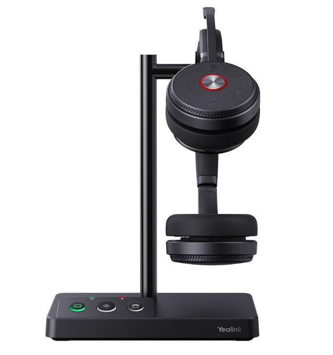 Yealink WH62 Dual UC DECT Wireless Headset, Busylight On Headset, Leather Ear Cushions, Microsoft Teams & UC Certified,Noise Killer, HD voi