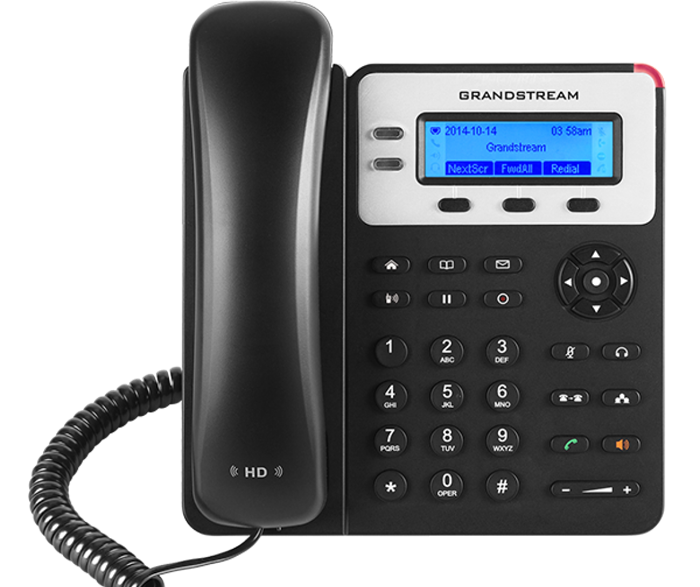 Grandstream GXP1625 2 Line IP Phone, 2 SIP Accounts, 132x48 Backlit Graphical LCD Display, HD Audio, Powerable Via PoE