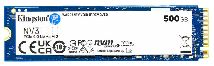 Kingston SNV3S NV3 500G PCle 4.0x4 NVMe M.2 2280 Gen4 SSD 5000/3000MB/s 3D HAND compaitible Notebook and SFF 5Y Limited