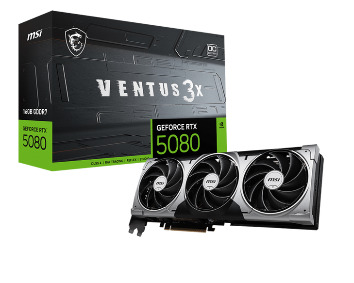 MSI RTX 5080 VENTUS 3X OC 16GB Graphics Card