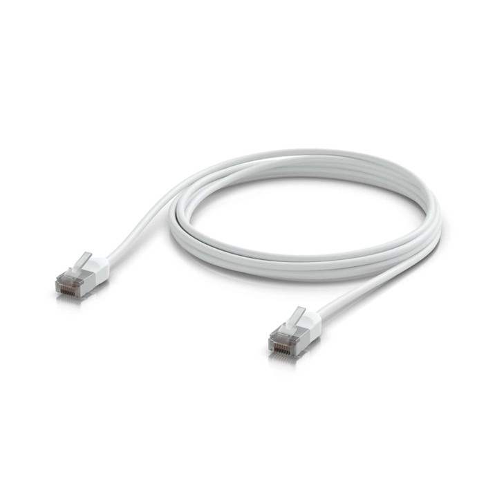 Ubiquiti UniFi Premium Patch Cable Outdoor, 2M, White, Ultra-thin, Rugged, Shielded Patch, Designed &Optimized, For 10 GbE networking, 2Yr Warr