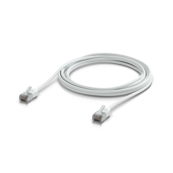 Ubiquiti UniFi Premium Patch Cable Outdoor, 5M, White, Ultra-thin, Rugged, Shielded Patch, Designed &Optimized, For 10 GbE networking, 2Yr Warr