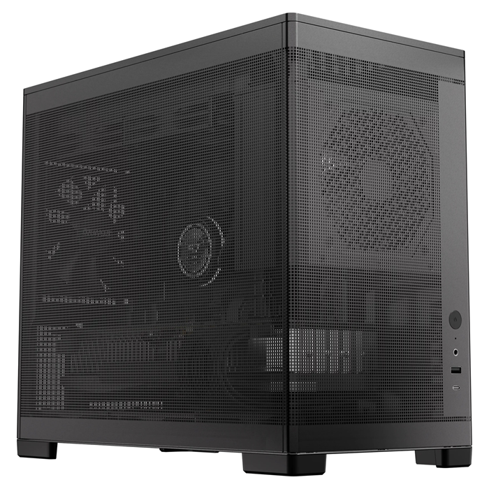 OKINOS Mini Art 4 OKINOS Mini Art 4, Mini Tower, mATX/ITX, 395×200×343mm, USB-C 10Gbps, Mesh side, 3×120mm fans, GPU ≤330mm, CPU ≤165mm, PSU ≤150mm