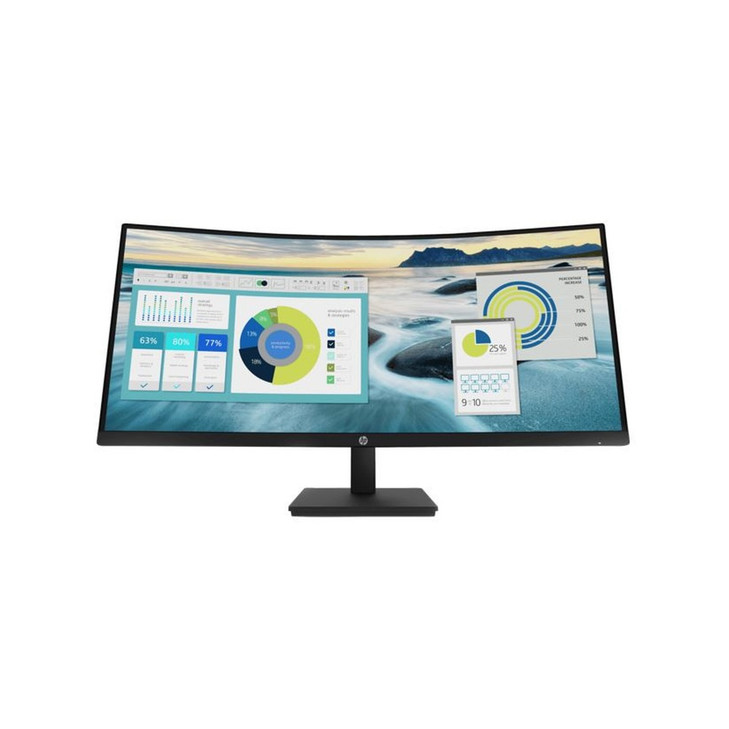 HP P34hc G4 34' WQHD 4K CURVED 21:9 3440x1440 Height Adjust Tilt USB-C (65W PD)