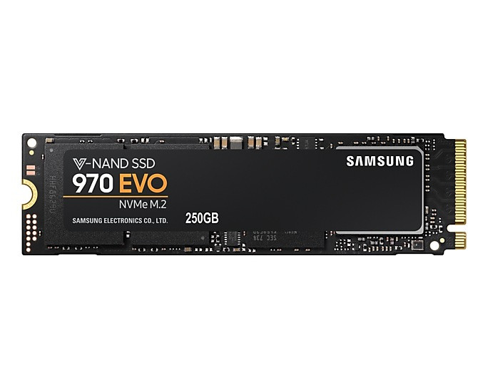 250GB SAMSUNG 970 EVO M.2 SSD250GB/M.2 2280/Gen3x4/Read 3400MB/s Write 1500MB/s-5YR Warr.