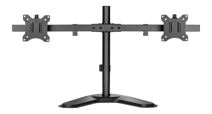 INFINITY INF761-T02 FREESTANDING DUAL MONITOR STANDINF761-T02/FREESTANDING/DUAL MOUNT/17" TO 32"/VESA 100x100 & 75x75/1YR WARR