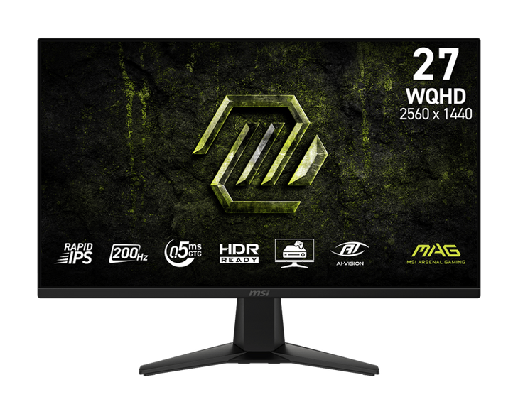 27" MSI MAG MAG 275QF E20 (WQHD) GAMING MONITOR BLACK/27"/FLAT/RAPID IPS/2560x1440/200Hz/0.5ms/2xHDMI+1xDP/3Yr Warr.