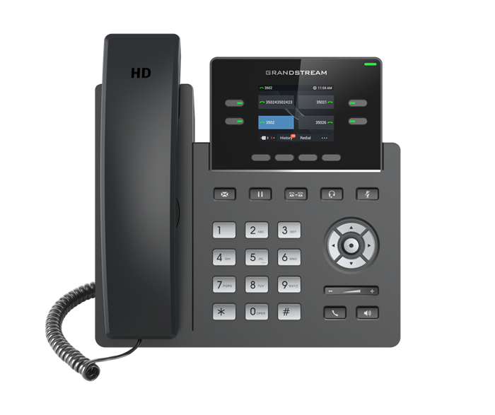 Grandstream GRP2612 4 Line IP Phone, 2 SIP Accounts, 320x240 Colour Screen, HD Audio, Includes PSU *LAST STOCK*