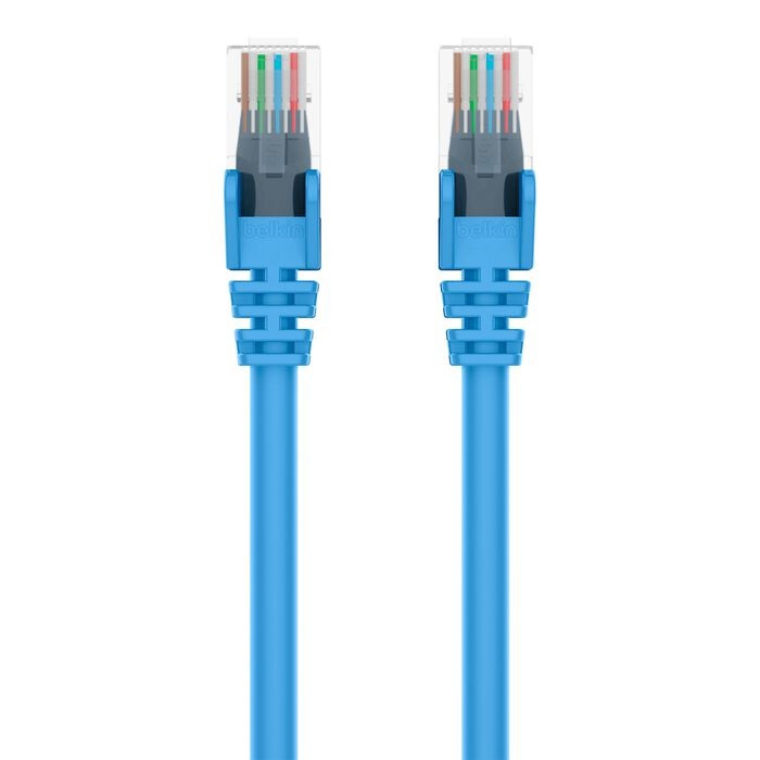 Belkin Cat6 Network Cables (5M) - Blue (A3L980bt05MBLUS), Exceeds 500MHz In Performance Tests, Snagless Prevents Breaking & Cracking, 2 Years Warranty
