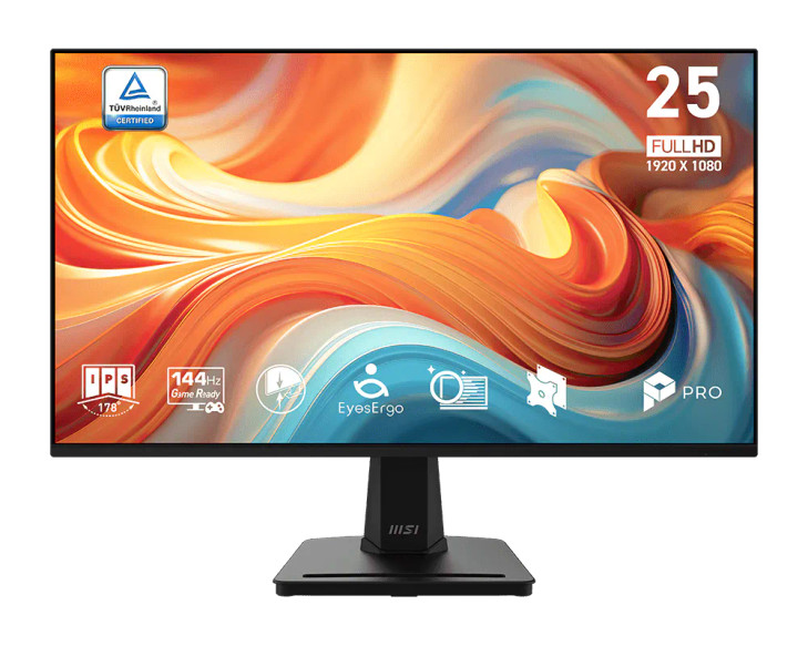 25" MSI PRO MP251 E14L (FHD) MONITOR BLACK/24.5"/FLAT/IPS/1920X1080/144Hz/1ms/1xHDMI+1xVGA