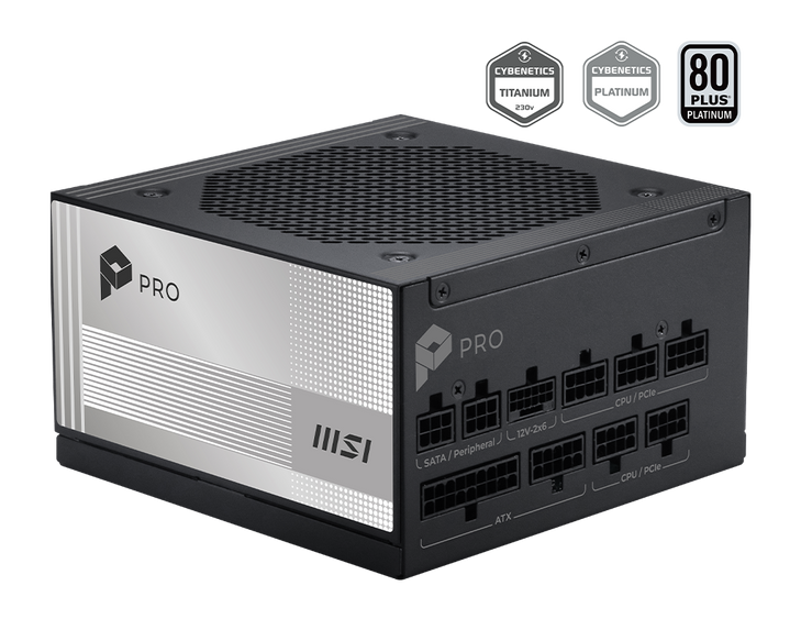 850W MSI PRO A850PL PCIE5 POWER SUPPLY