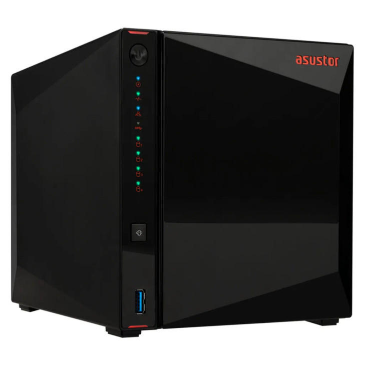 ASUSTOR 4-BAY NAS 3.5"/2 5"(0/4) QC-2.0GHz 4GB M.2(4) 2.5G(2) TWR 3YR