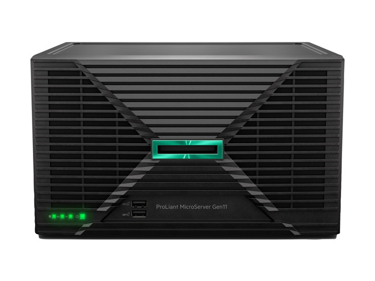 HPE ProLiant MicroServer Gen11 E-2414 2.6GHz 4c 1P 1x16GB-U 4LFF-NHP 2x1TB HDD 180W Ext PS