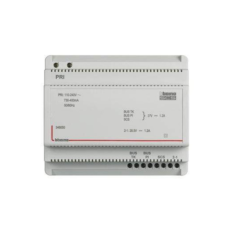 BTICINO 2WIRE - POWER SUPPLY 6DIN 1200MA FOR SYSTEMS WITH A/V ADAPTER -1YR