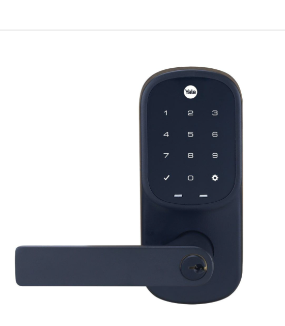 YALE ASSURE KEYED LEVER MATT BLACK WITH YALE HOME MODULE 1YR