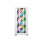 COOLER MASTER MATX CASE TEMPERED GLASS SIDE PANEL ARGB FAN(4) WHITE 2YR