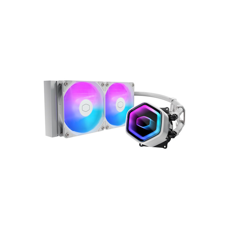 CM MASTERLIQUID CORE II 240MM RADIATOR ARGB FAN(2) WHITE 5YR