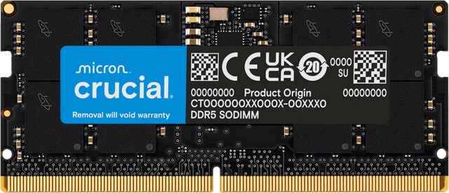 CRUCIAL 16GB DDR5 NOTEBOOK MEMORY PC538400 4800MHz UNRANKED LIFE WTY