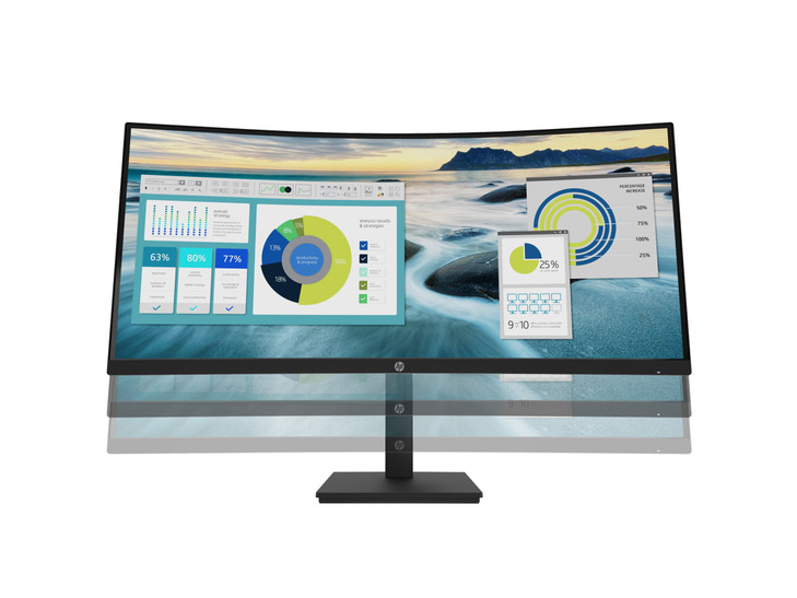 HP P34HC G4 34" CURVED 21:9 3440X1440 3000:1 DP HDMI 65W-POWER 3YRS