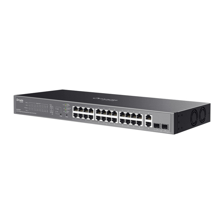 TP-LINK OMADA 28-PORT EASY MANAGED GIGABIT SWITCH POE+(24) SFP(2) 250W 5YR