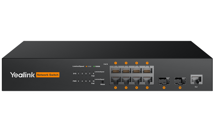YEALINK (RCH80)OPTIMIZED FOR AVOIP VERSATILE CONNECTIVITY & POWER L2+ MANAGED FEATURES