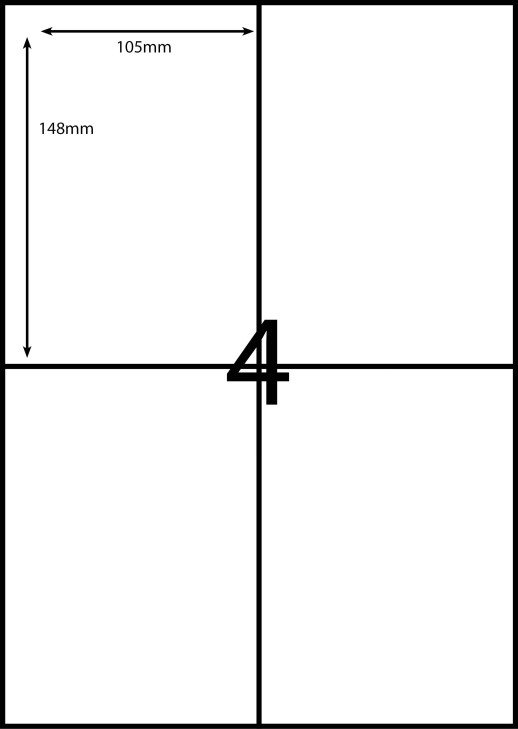 A4 Laser SHIPPING Label - 4up - 105x148mm - 250 per pack (4 Packs ) Compatible Eparcel MyPost Startrack and more