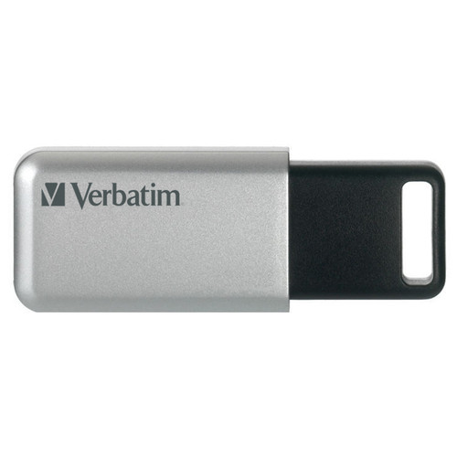 Verbatim Store 'n' Go Secure Pro 32 GB USB 3.0 Flash Drive - Silver - 256-bit AES - TAA Compliant - 1 Each