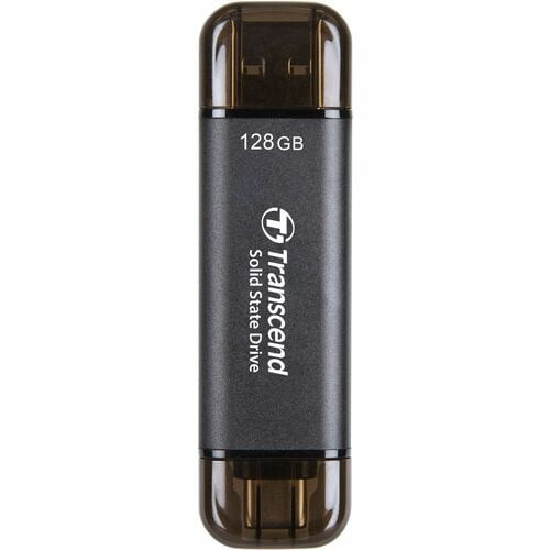 Transcend ESD310 128 GB Portable SSD - External - Black - Dashcam, Desktop/Notebook/Tablet/Smartphone/Console - USB Type A, USB Type C - 1050 MB/s Read