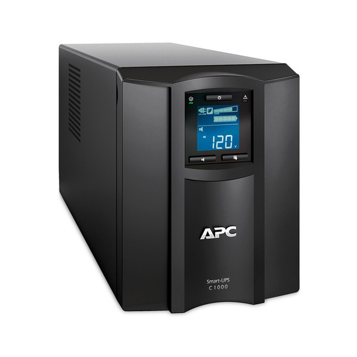 APC Smart-UPS C, Line Interactive, 1000VA, Tower, 230V, 8x IEC C13 outlets, SmartConnect port, USB and Serial communication, AVR, Graphic LCD