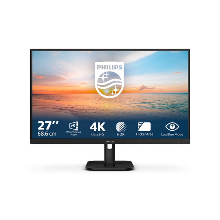 PHILIPS 27E1N1800A 4K 3840X2160, 60HZ IPS 16:9 W-LED MONITOR, DP/HDMI, AUDIO OUT, SPEAKERS, TILT, VESA 100X100, 3 YEARS WARRANTY