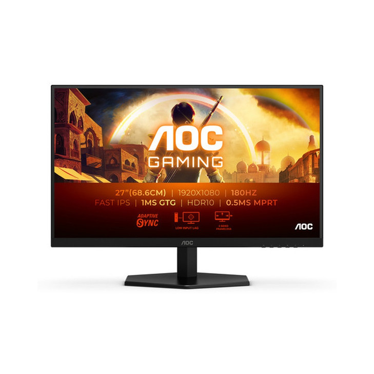 AOC 27IN 27G42E FHD 1920X1080 180HZ 1MS IPS 16:9 W-LED GAMING MONITOR HDMI/DP EARPHONE IN TILT VESA100X100 3 YEARS WARRANTY