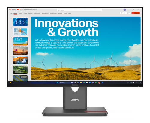 ThinkVision P24QD-40 23.8in QHD IPS 2560x1440 USB-C DP1.4 HDMI2.1 Ethernet Audio Out USB Hub 140W PD Full-Function Stand Anti-glare Natural LBL 3-Year Warranty