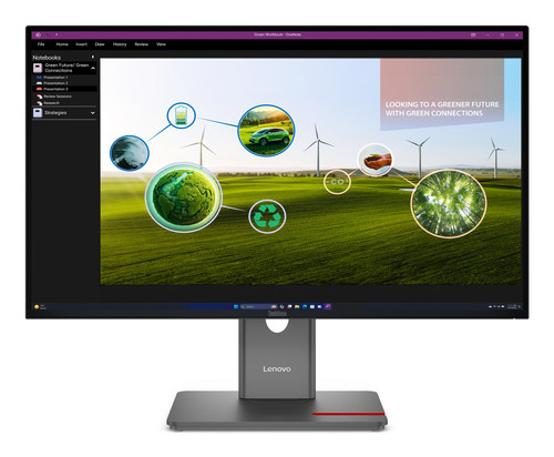 ThinkVision P27q-40 27inch QHD monitor IPS 2560 x 1440 (16:9) Anti-Glare DP+HDMI+USB-B input DP+Audio Out 4xUSB3.2 Gen1 hub Height adjustable Tilt Swivel Pivot 3Y warranty