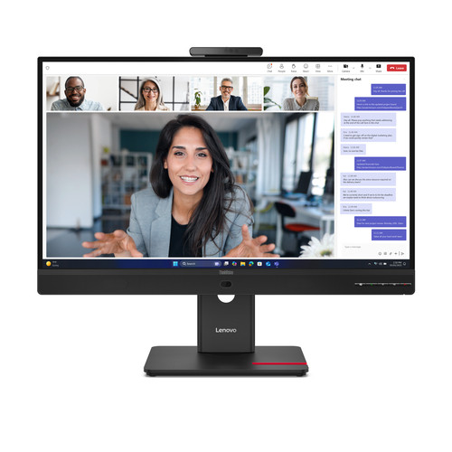 ThinkVision T24-4V 23.8in IPS 1920x1080 1x HDMI 1.4 1x DP 1.2 1x VGA Cam Mic Spk Tilt Swivel Pivot Height Adj Stand1x USB-B 3x USB-A 1x USB-C 3Y Warranty