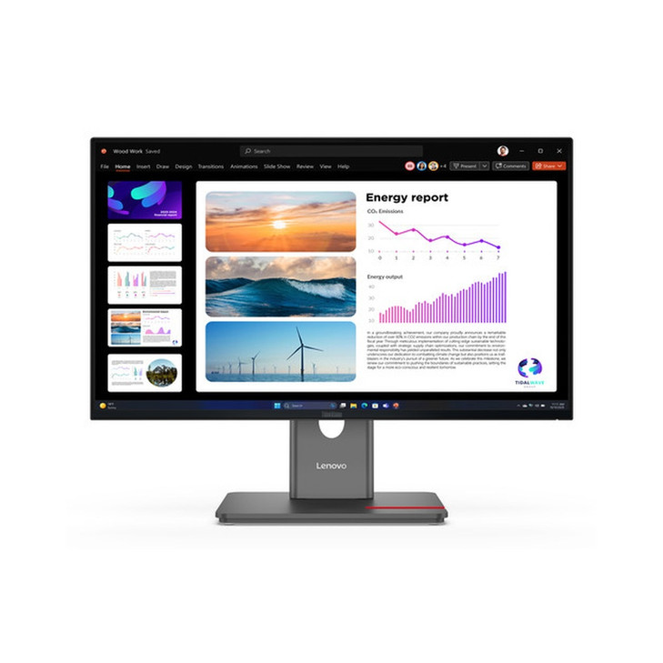 ThinkVision P24q-40 23.8in QHD IPS 2560x1440 Anti-glare HDMI 2.1 DP In/Out USB Hub Modular Cam/Speaker Support Tilt/Swivel/Pivot/Height Adj. Raven Black 3-Year Warranty