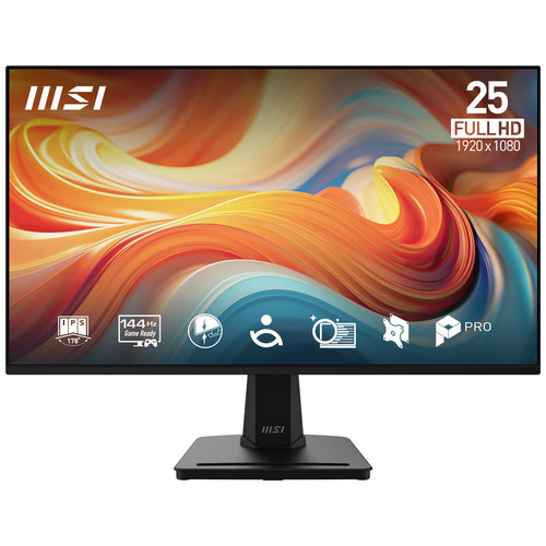 MSI PRO MP251 E14L 25" Class Full HD LCD Monitor - 16:9 - Black - 24.5" Viewable - In-plane Switching (IPS) Technology - 1920 x 1080 - 16.7 Million Colours - Adaptive Sync - 300 cd/m² - 1 ms - 144 Hz Refresh Rate - Tilt - HDMI - VGA - VESA Mount Compatible